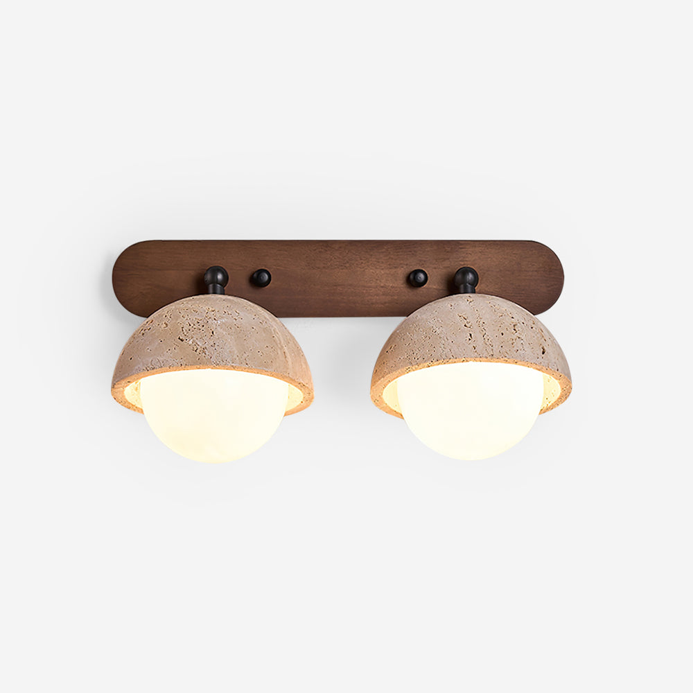 Gavilo Travertine Double Wall Lamp-Neutral Decor