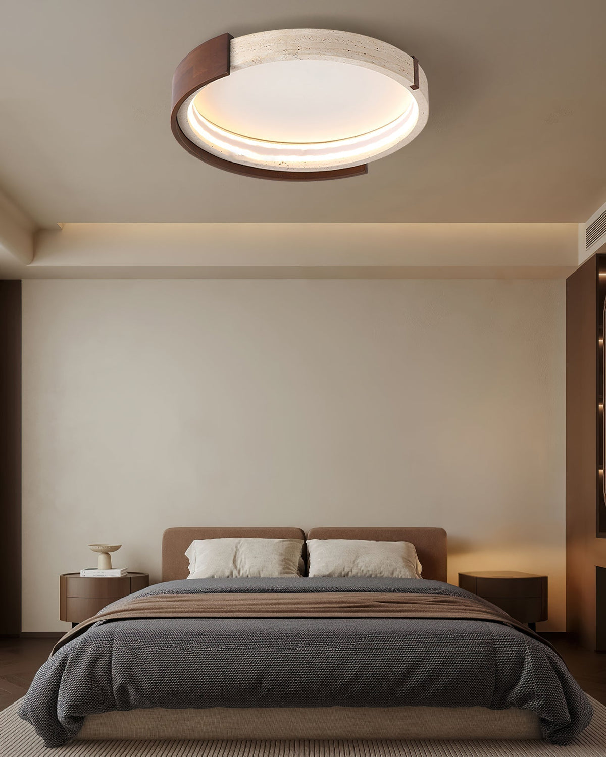 A view of the Zenova Ceiling Light from below.
