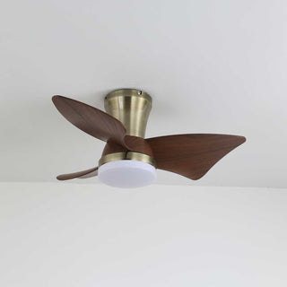 Ventilateur de Plafond Moderne en Bois Caspian avec Lumière