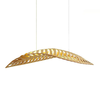 Veliren Lampe Suspendue Feuille Bois