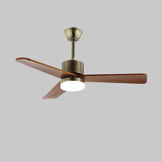 Ventilateur de plafond lumineux Ventio minimaliste argenté et bois
