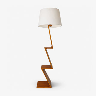 Zigzag Solid Wood Floor Lamp-Neutral Decor