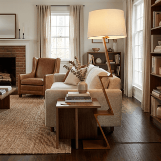 Zigzag Solid Wood Floor Lamp-Neutral Decor