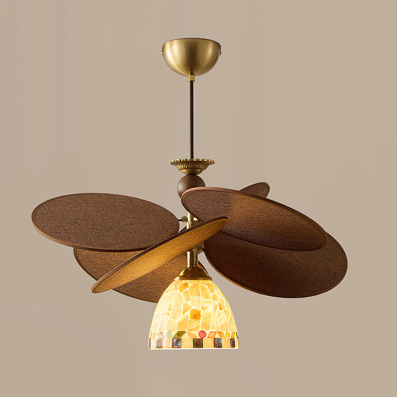 Side view of the Zinnia Flora Chandelier, Model A.
