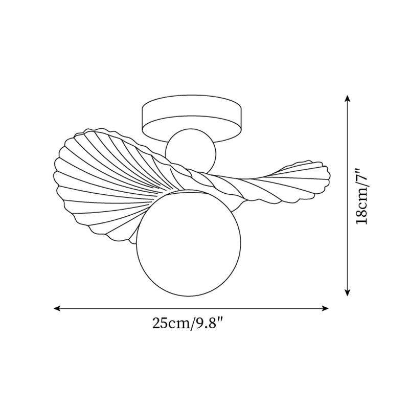Ilyon Modern Winged Frosted Shade Ceiling Light-Neutral Decor