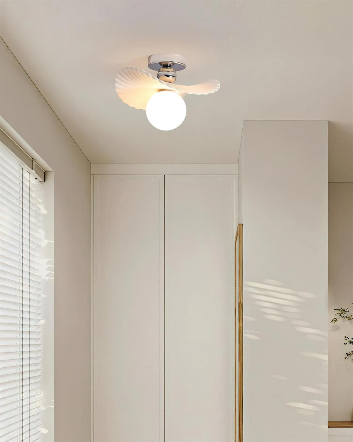 Ilyon Modern Winged Frosted Shade Ceiling Light-Neutral Decor