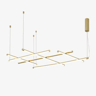 Geometric Linear Grid Pendant Lamp-Neutral Decor