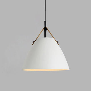 Arisha Suspension Conique Moderne, Métal, Nior/Blanc/Gris, Salon