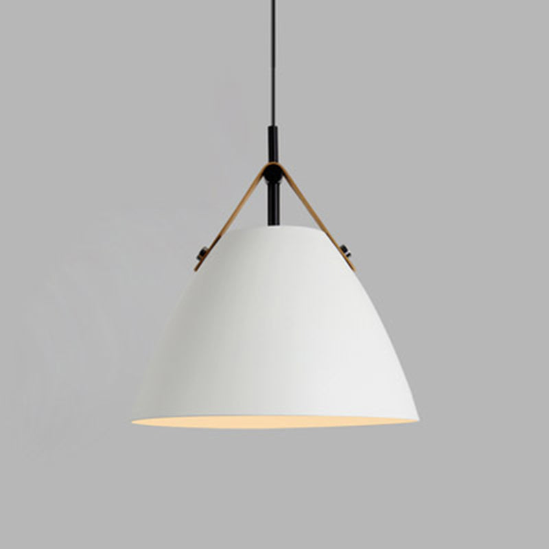 Arisha Suspension Conique Moderne, Métal, Nior/Blanc/Gris, Salon