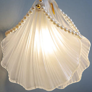Kristy Suspension Coquille Moderne, Acrylique/Métal, Blanc, Chambre
