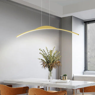 Arisha Suspension Moderne Linéaire LED Simple Nordique Noir Salon