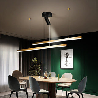 Arisha Suspension Linéaire Moderne, Métal, Doré, Salon