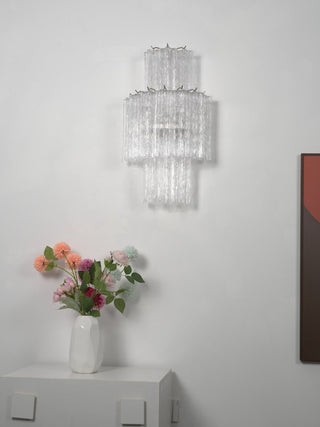 Glacier Tier Glass Wall Light-Neutral Decor