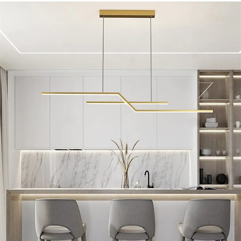 Arisha Luminaires Suspension LED Linéaire Moderne Métal Chevet Chambre