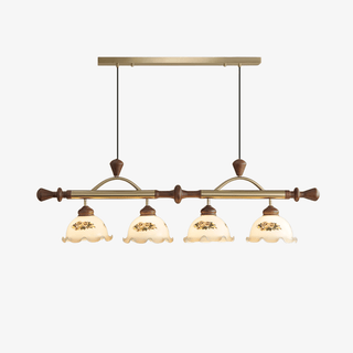 Floral Patterned Multi Pendant Light-Neutral Decor