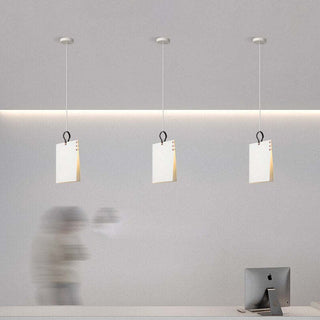 Arisha Suspension Carré Contemporaine, Métal/Tissu, Blanc/Gris, Chambre à Coucher/Librairie