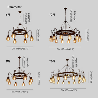 Silva Industriel LED Lustre Métal/Verre Chambre À Coucher/Salon