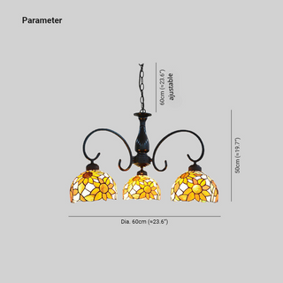 Tiffany Moderne LED Lustre Métal/Verre Chambre À Coucher