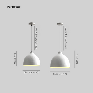 Avi Industriel LED Suspension Résine Bol Chambre À Coucher
