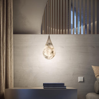LustraLux Suspension Lampe Goutte de Pluie en Marbre
