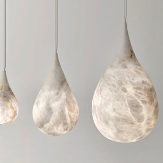 LustraLux Suspension Lampe Goutte de Pluie en Marbre