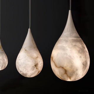 LustraLux Suspension Lampe Goutte de Pluie en Marbre