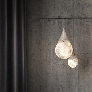 LustraLux Suspension Lampe Goutte de Pluie en Marbre