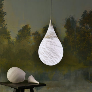 LustraLux Suspension Lampe Goutte de Pluie en Marbre