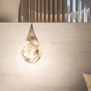 LustraLux Suspension Lampe Goutte de Pluie en Marbre