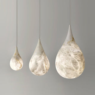 LustraLux Suspension Lampe Goutte de Pluie en Marbre