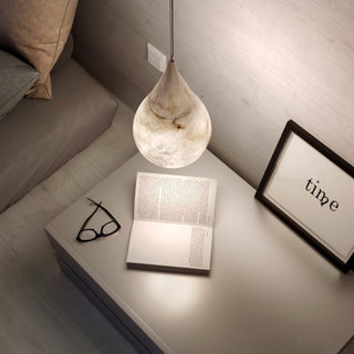 LustraLux Suspension Lampe Goutte de Pluie en Marbre