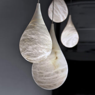 LustraLux Suspension Lampe Goutte de Pluie en Marbre