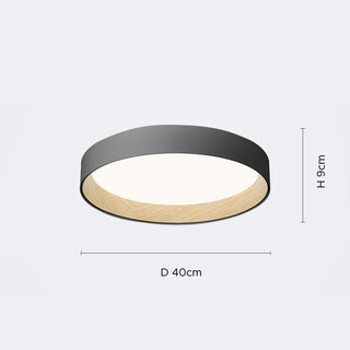 Arisha Plafonnier Rond Moderne, Métal/Acrylique, Blanc/Gris/Noir, Salon