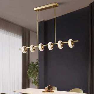 Kristy Luminaires Suspension Moderne LED Or Métal/Acrylique Salle à manger