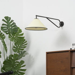 Zane Diaphane Applique Murale Minimaliste avec Bras Oscillant Tissu