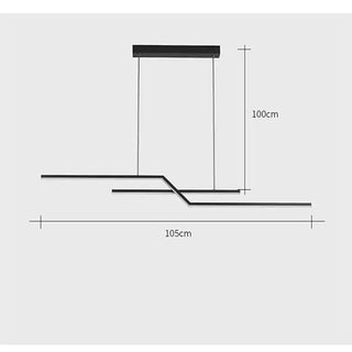 Arisha Luminaires Suspension LED Linéaire Moderne Métal Chevet Chambre