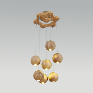Ulvararis Suspension en bois Nordic Orb Sphere Cluster-Luire