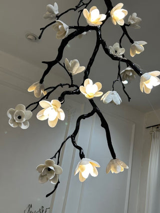 Lustra Lustre Noir Branche Fleur