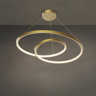 Arisha Suspension Cercle Courbé, Cuivre pur, Noir/Or, Salle à Manger/Chambre à Coucher