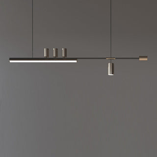 Ray Suspension Linéaire Moderne, Métal, Doré, Salon