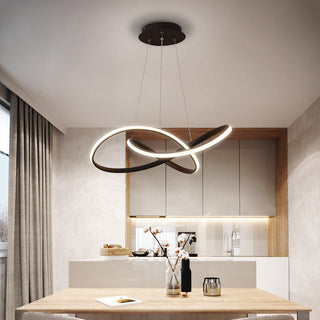 Arisha Suspension Linéaire Moderne, Metal/Gel de Silice, Blanc/Noir, Salon