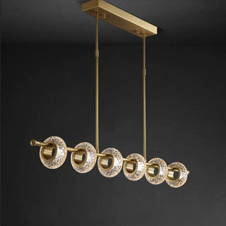 Kristy Luminaires Suspension Moderne LED Or Métal/Acrylique Salle à manger