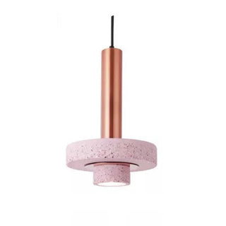 Evoxa Suspension Cylindre Moderne Métal/Pierre Salle à Manger-Luire