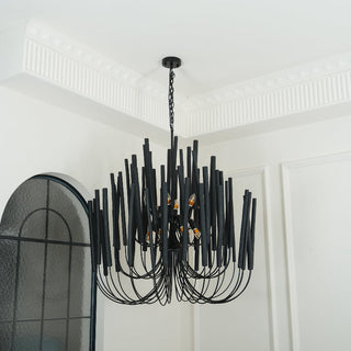 Ulshayra Lustre Postmoderne De Luxe En Bois Et Métal à Multiples Bras