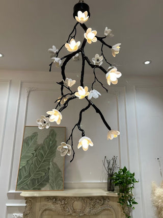 Lustra Lustre Noir Branche Fleur