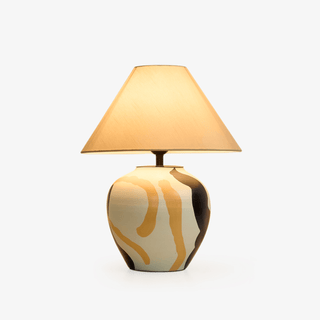 Abstract Pattern Ceramic Table Lamp-Neutral Decor