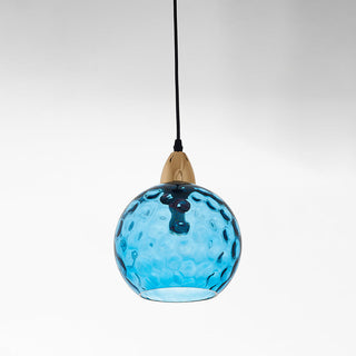Vevenel Water Ripple Suspension Boule Moderne Verre Rouge/Vert/Bleu Salon-Luire