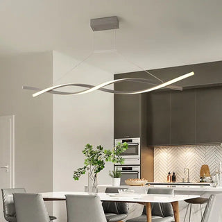 Arisha Suspension Linéaire Simple, Aluminium/Gel de silice, Noir/Gris, Chambre