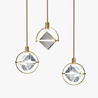 Kristy Suspension Luxe Moderne Métal/Cristal Salle à manger