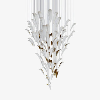 White Feather Art Deco Customize Chandelier-Neutral Decor